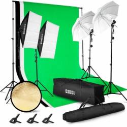 Set fotografico da studio. Kit completo ESDDI Foto-video e accessori Flash e luci