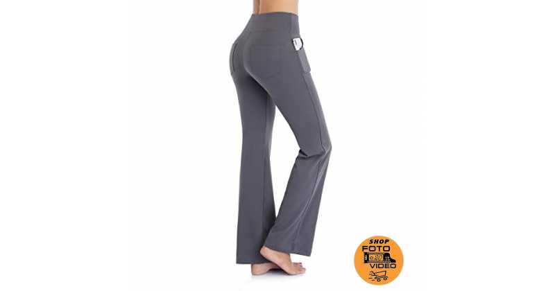 Ogeenier Pantaloni da Yoga da Donna con Tasche a Vita Alta Pantaloni Sportivi Casual Attivi con Gamba Larga